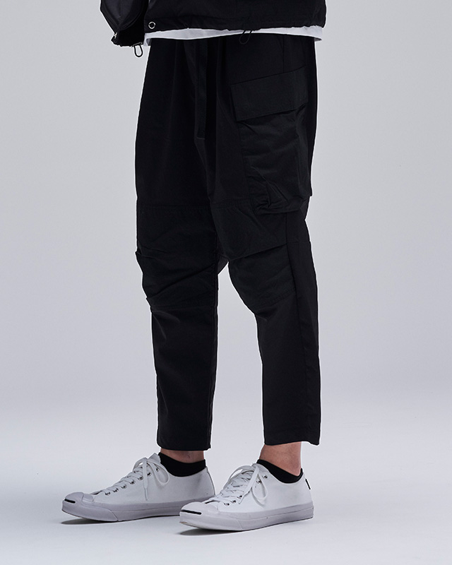 H.I.P. by SOLIDO | LUX NYLON TWILL RELAX FIT CARGO PANTS