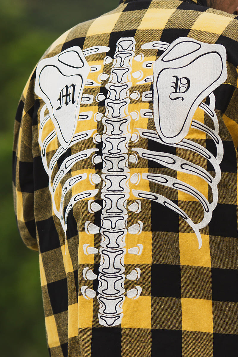 MAYO(メイヨー)CROSS Embroidery 悪しき Check Shirt M 