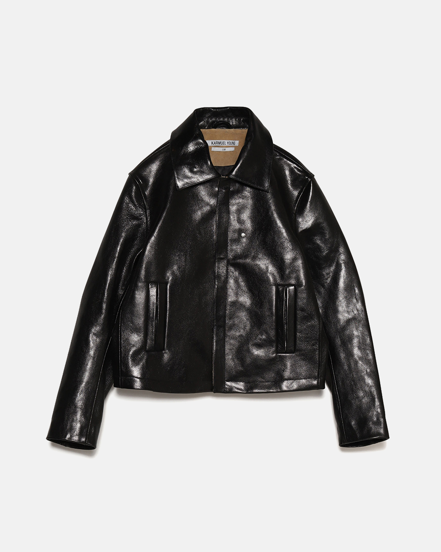 KARMUEL YOUNG 2-way Pocket Leather Jacket
