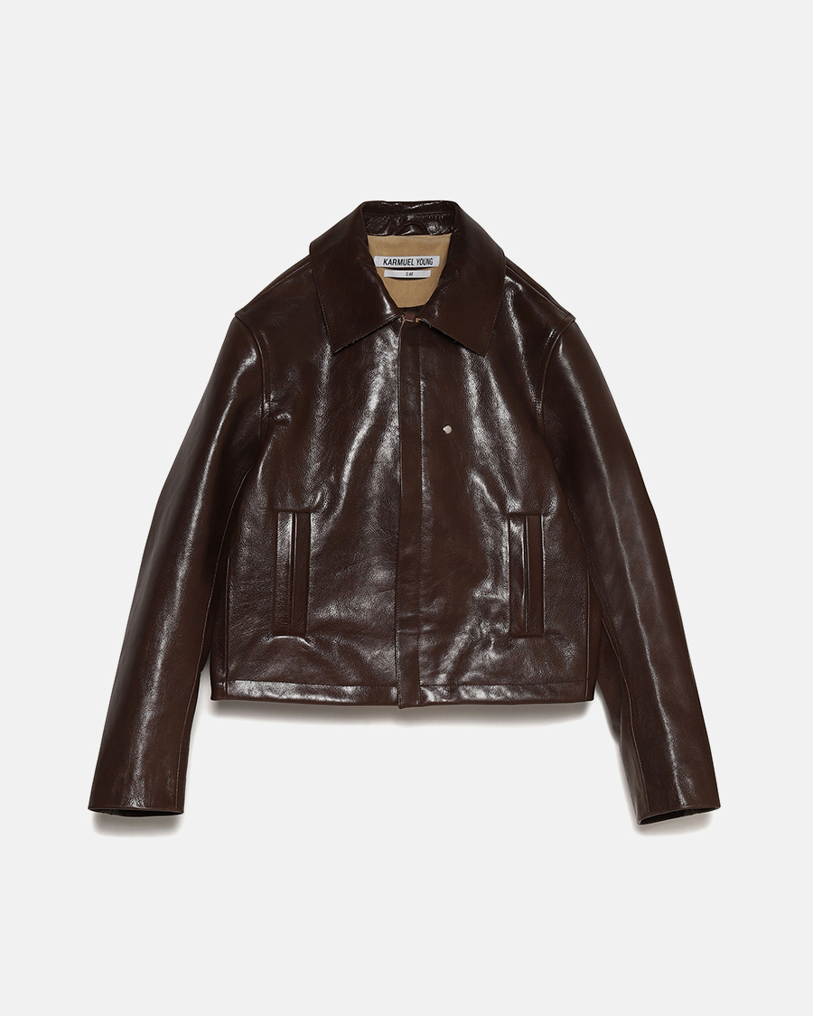 KARMUEL YOUNG 2-way Pocket Leather Jacket
