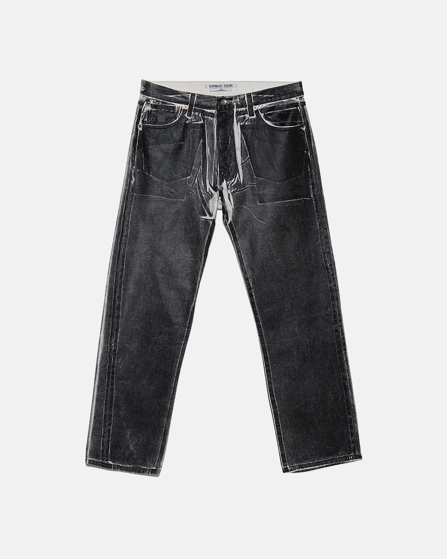 KARMUEL YOUNG RE-edited overprinted Levi's 501 Jeans