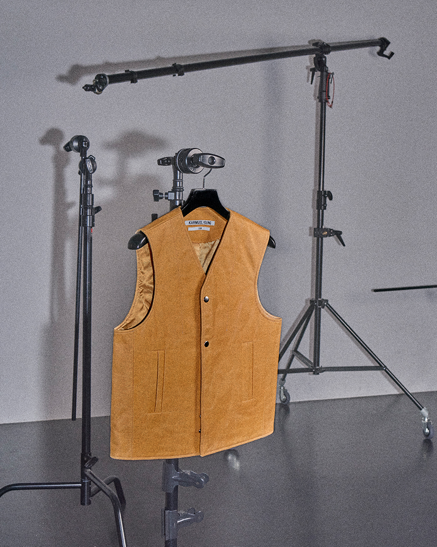 KARMUEL YOUNG 2-way Pocket Leather Vest