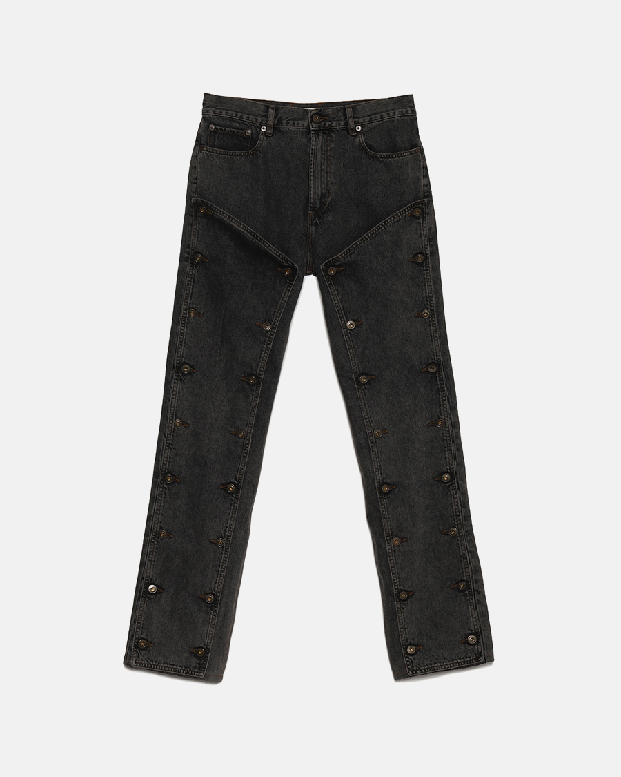 Y/PROJECT EVERGREEN SNAP OFF JEANS