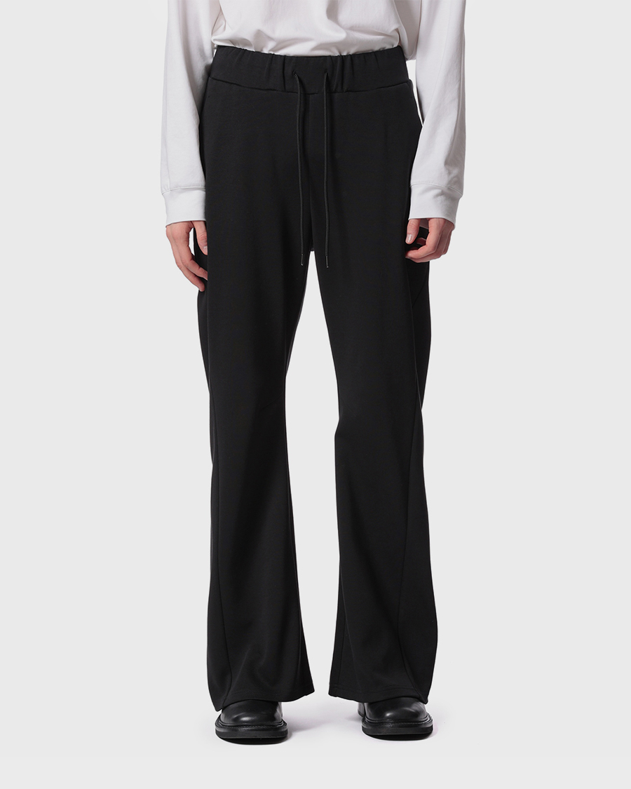 ATTACHMENT CO/PE DOUBLE KNIT THREE DIMENSIONAL WIDE PANTS