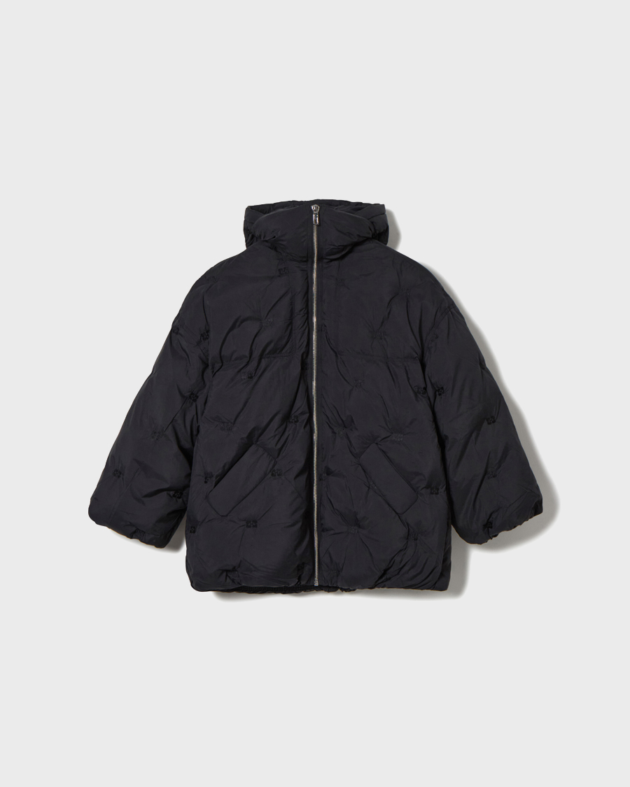 GANNI Nylon Tech Puffer Midi Jacket