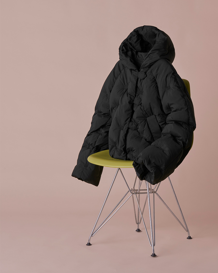 GANNI Nylon Tech Puffer Short Jacket