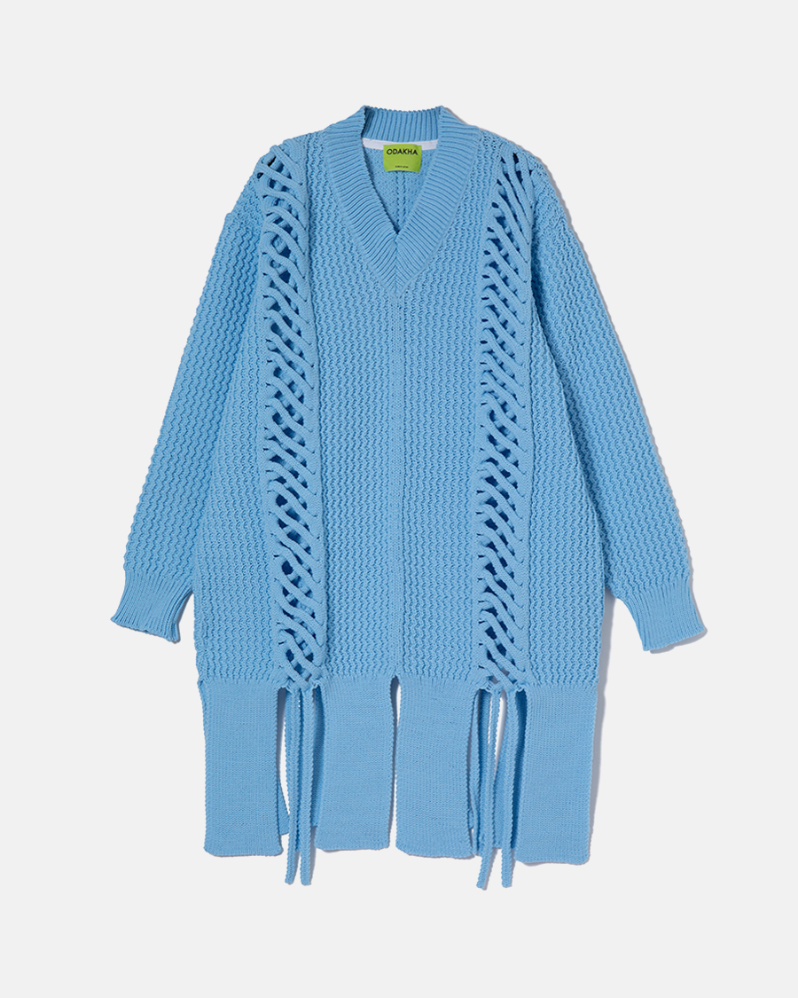 ODAKHA braid slit pullover
