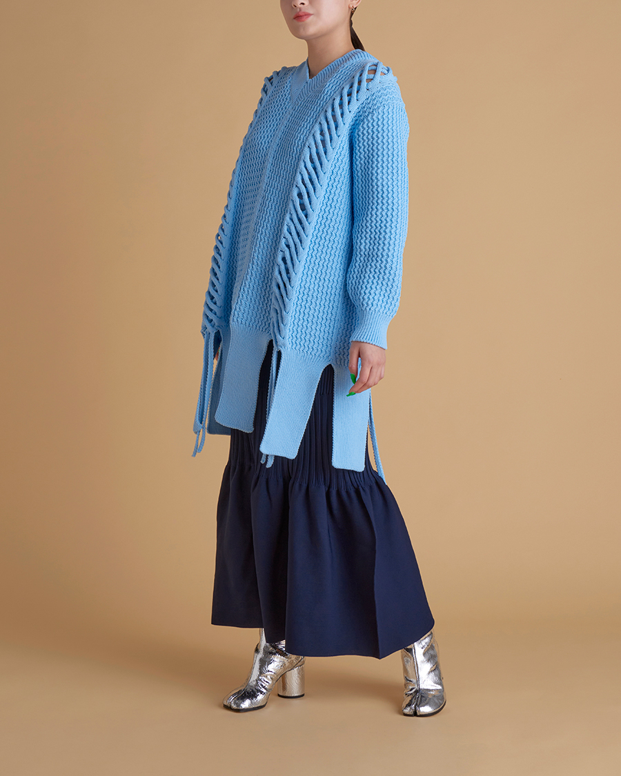 ODAKHA braid slit pullover