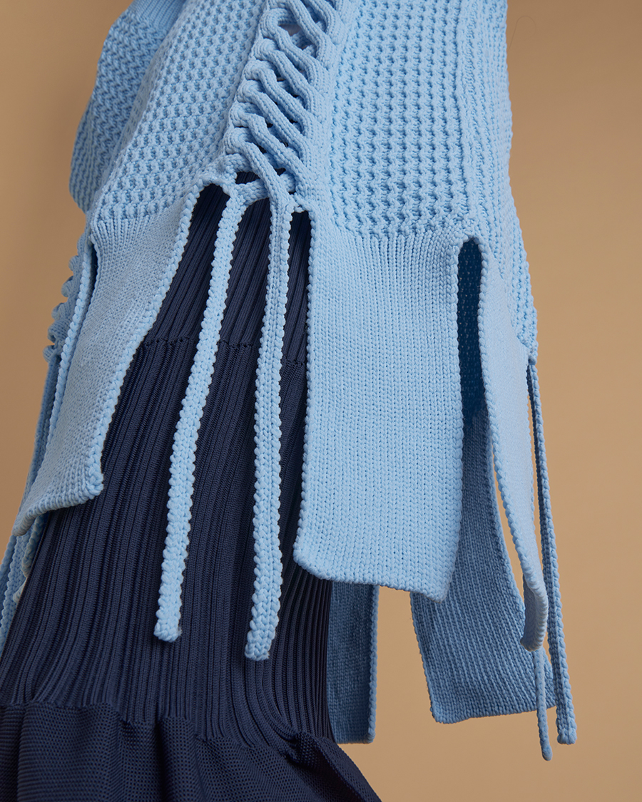 ODAKHA braid slit pullover
