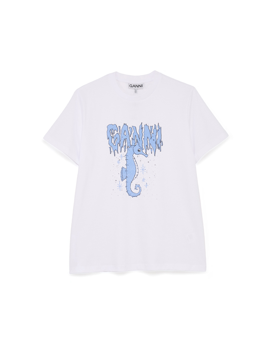 GANNI Basic Jersey Seahorse Relaxed T-shirt