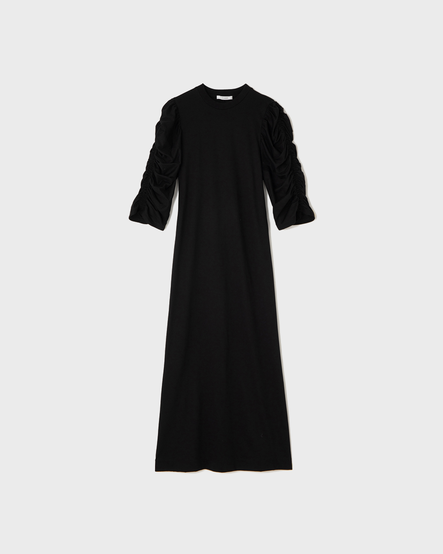 CINOH CLEFF GATHERED SLEEVE DRESS