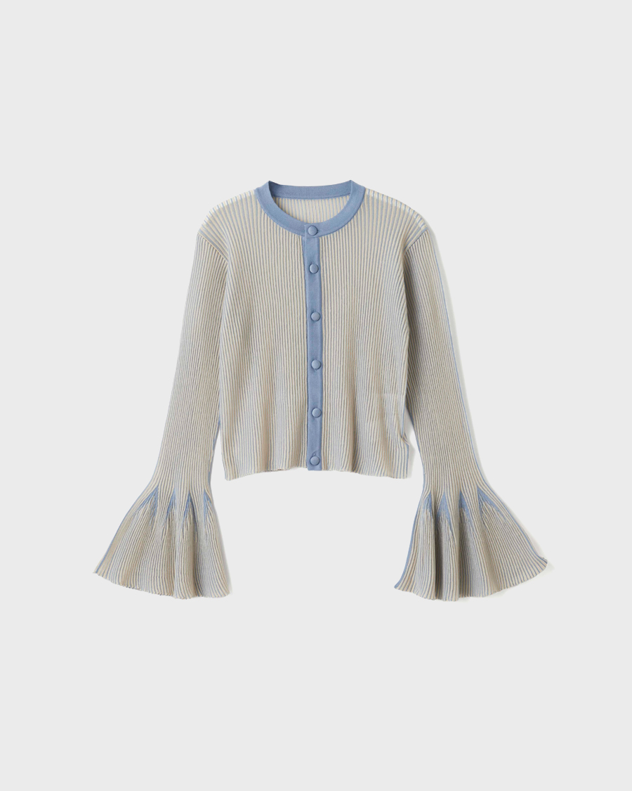 CFCL HYPHA LUCENT BELL SLEEVE CARDIGAN