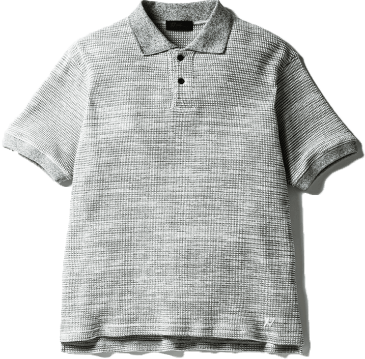 H.I.P. by SOLIDO SLAB WAFFLE JERSEY POLO SHIRT