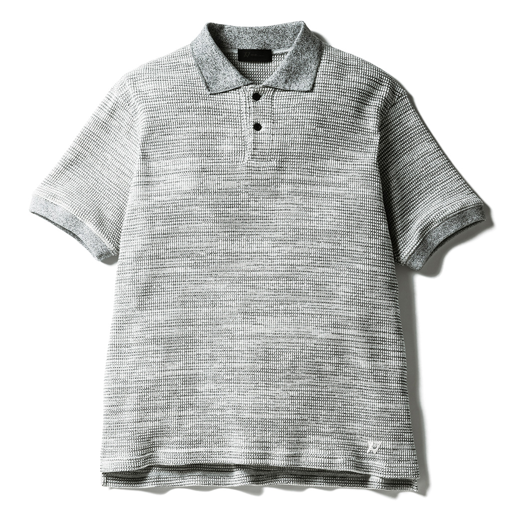 H.I.P. by SOLIDO | SLAB WAFFLE JERSEY POLO SHIRT