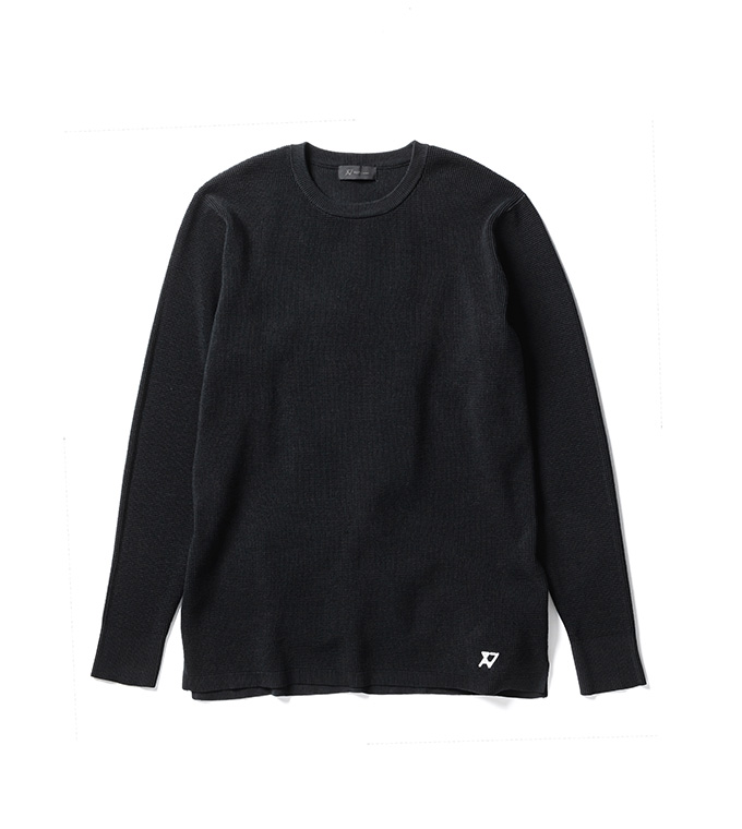 H.I.P. by SOLIDO MINI WAFFLE KNIT L/S PULLOVER