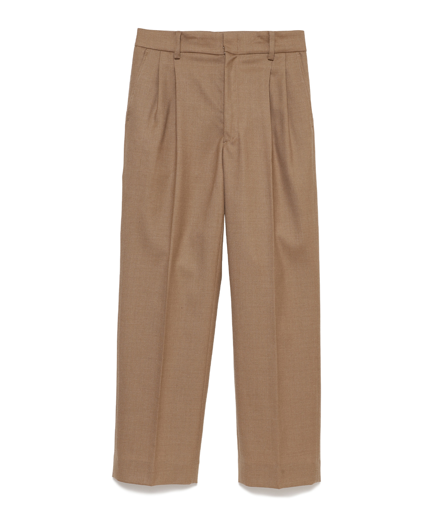 ADAWAS (アダワス) 2TUCK STRAIGHT SLACKS SAND/28 サイズ:F ロングパンツ レディース