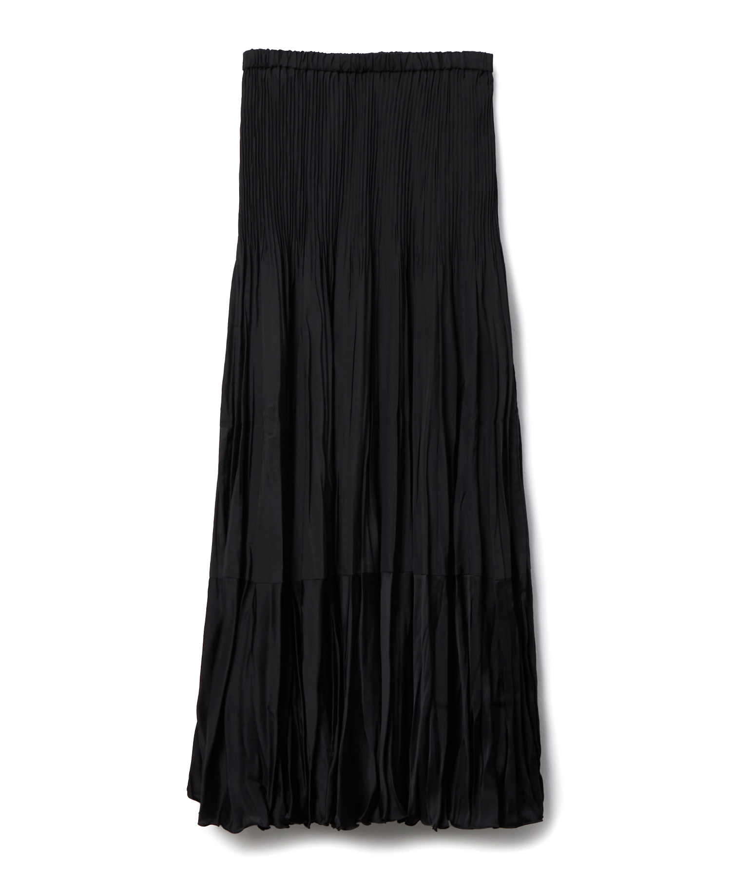 ADAWAS (アダワス) TWO-TONE PLEATED SKIRT BLACK/01 サイズ:38 ロングスカート レディース