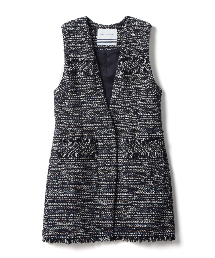 TWEED LONG VEST（BORDERS at BALCONY）｜TATRAS CONCEPT STORE