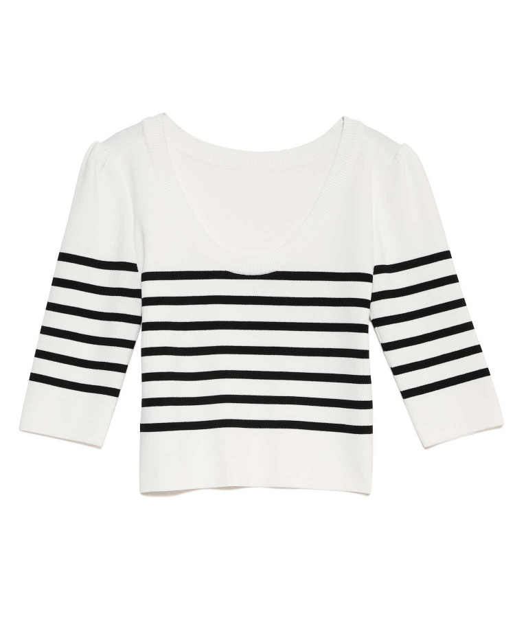 ボーダーズアットバルコニー】BORDER ROUND NECK MINI 38