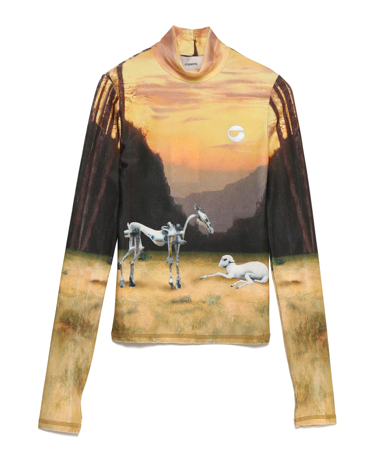 DALL-E PRINT TIGHT HIGH NECK TOP(COPERNI)|TATRAS CONCEPT DALL-E PRINT TIGHT HIGH NECK TOP(COPERNI)|TATRAS CONCEPT