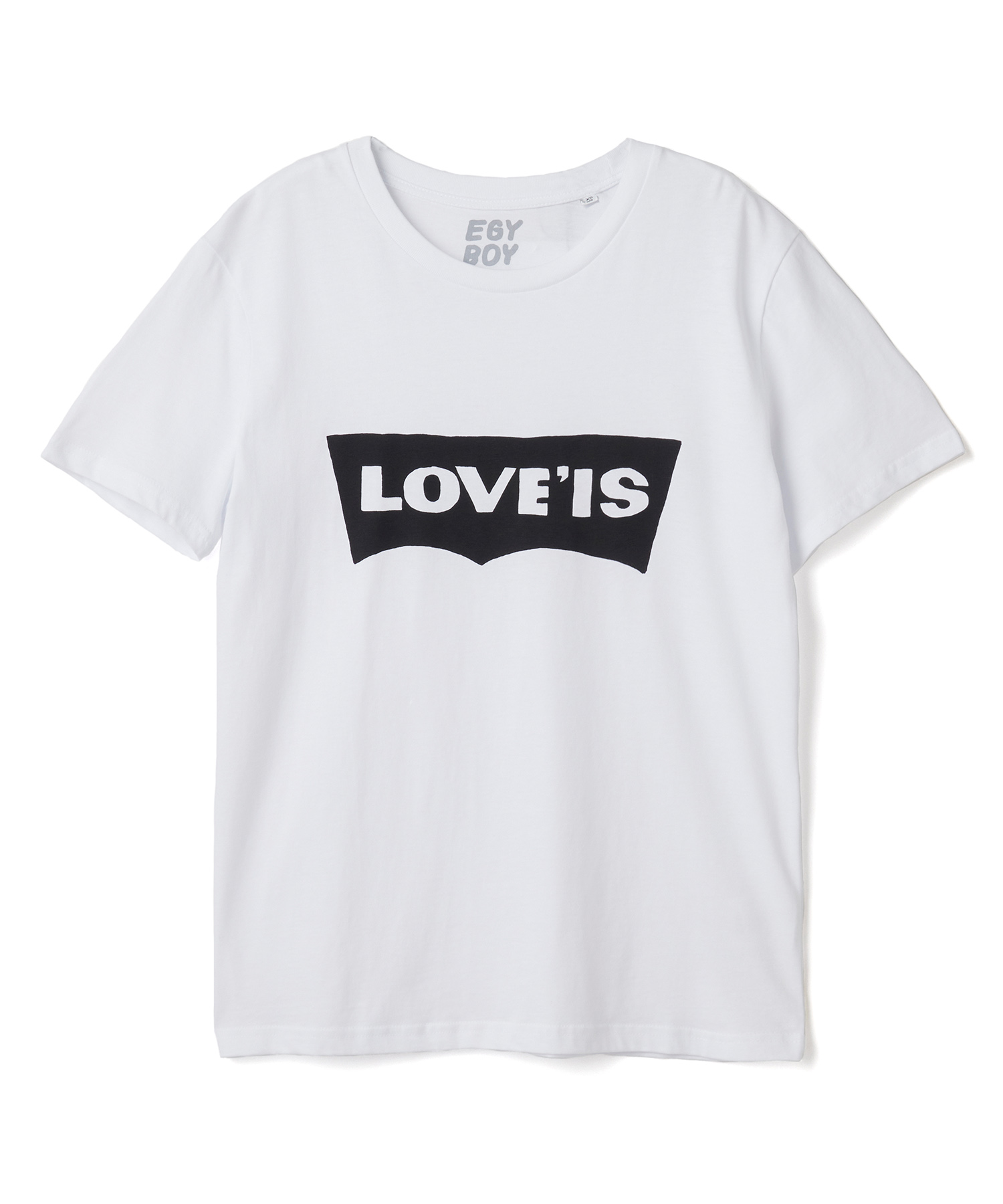 EGY BOY TEE_C (LOVE) WHITE/10 サイズ:XS,S,L,XL Tシャツ・カットソー レディース