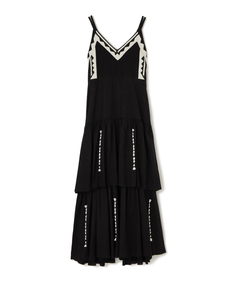 BLACK LABEL】HAND EMBROIDERY TASSEL SLEEVELESS OP（5knot）｜TATRAS ...