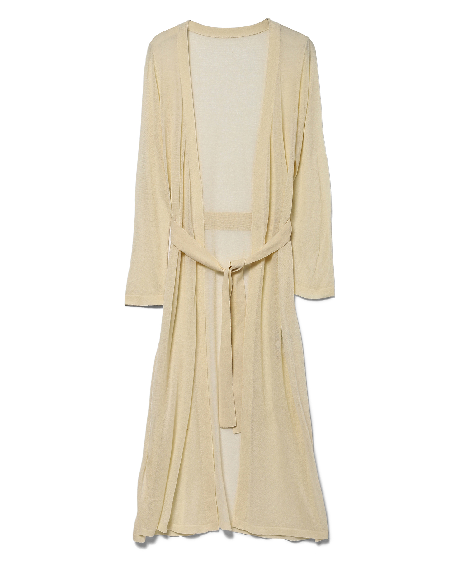 FLUID (フルイド) SEE THROUGH LONG KNIT L.BEIGE/29 サイズ:01,02 カーディガン レディース