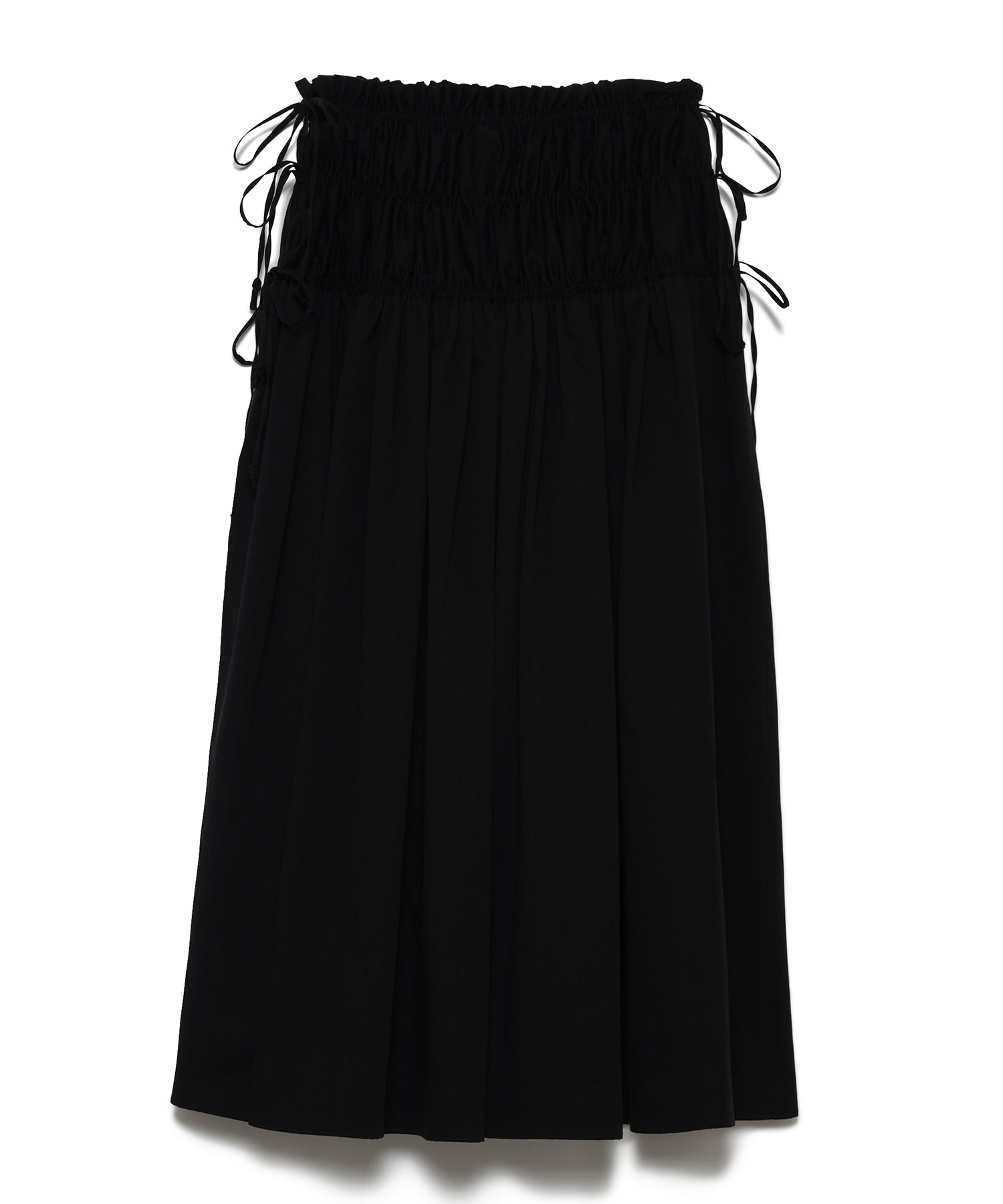 FETICO GATHERED ORGANIC COTTON MIDI SKIRT 送料無料 BLACK/01 サイズ:01,02 ロングスカート レディース