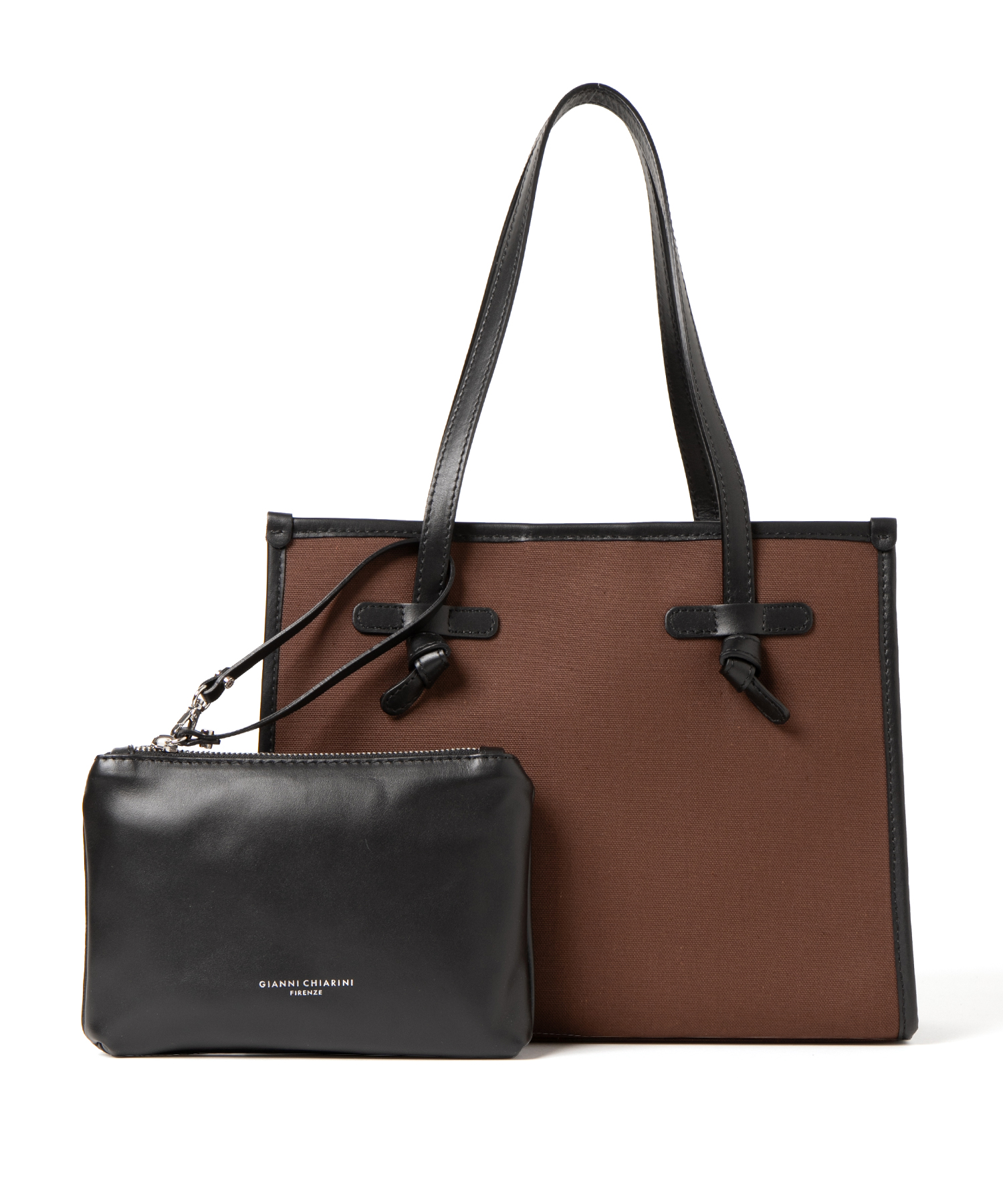 MARCELLA TOTE BAG（CIOCCOLATE-SULPHUR）（GIANNI CHIARINI）｜TATRAS