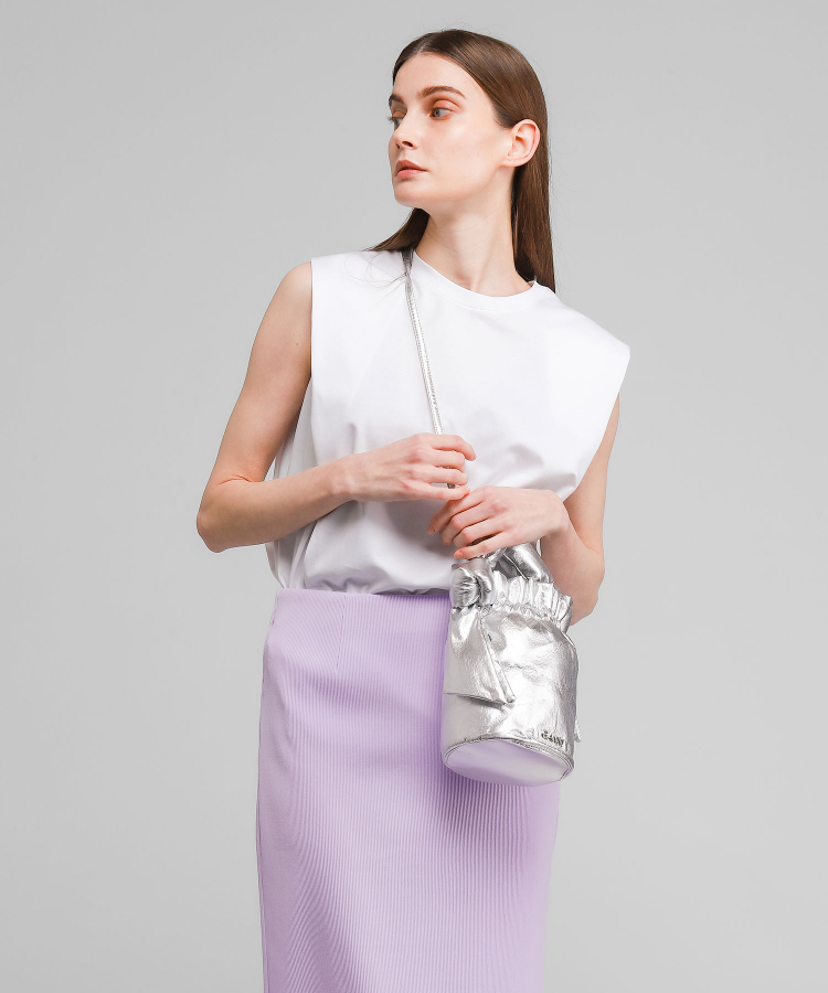 Occasion Top Handle Knot Bag Silver（GANNI）｜TATRAS CONCEPT STORE