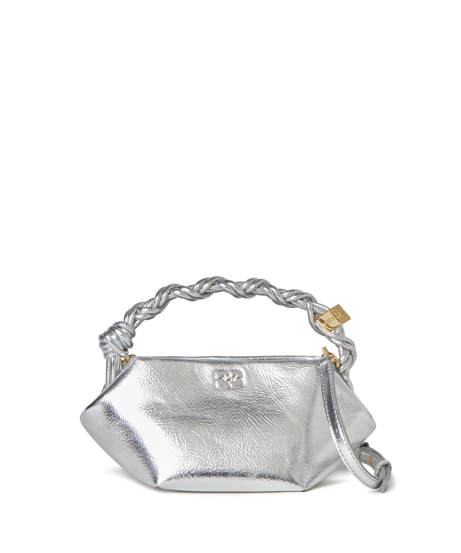 GANNI Ganni Bou Bag Mini Metallic 送料無料 SILVER/92 サイズ:F ハンドバッグ レディース