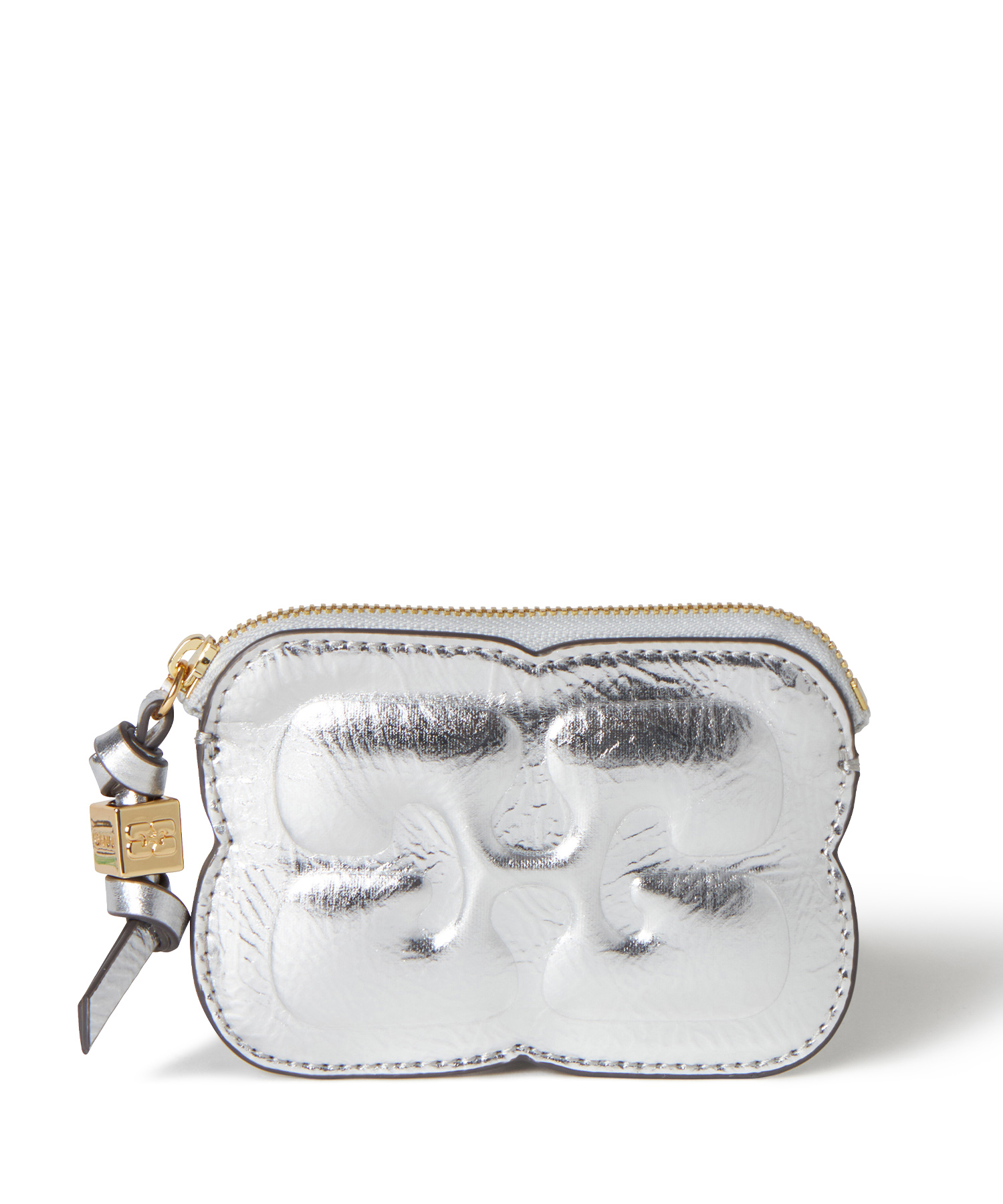 GANNI Ganni Bou Compact Zipped Wallet SILVER/92 サイズ:F 財布＆カードケース レディース