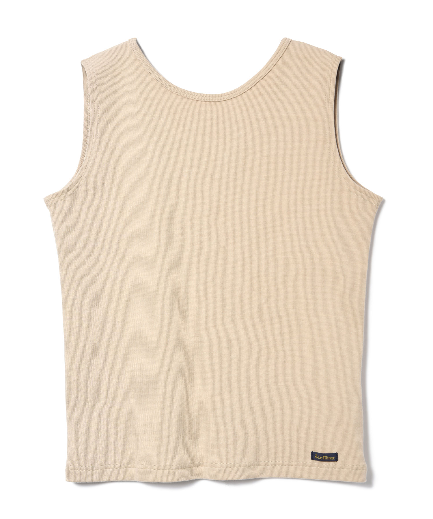 Le minor (ルミノア) Micro Rib No-Sleeve BEIGE/27 サイズ:XS,S Tシャツ・カットソー レディース