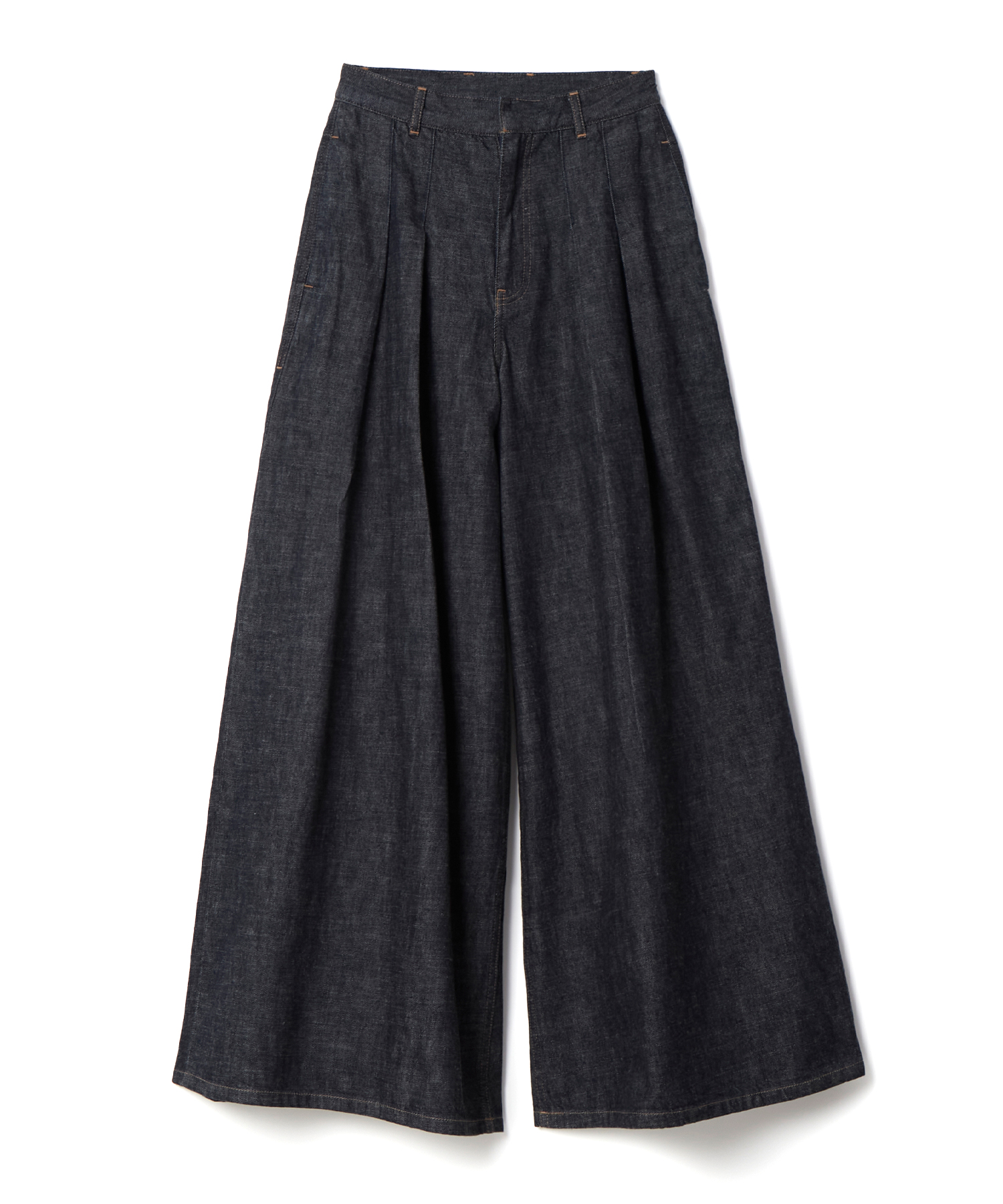 LIVINGTONE DOLK3 - Wide leg 送料無料 INDIGO/49 サイズ:34,36,38 デニムパンツ レディース