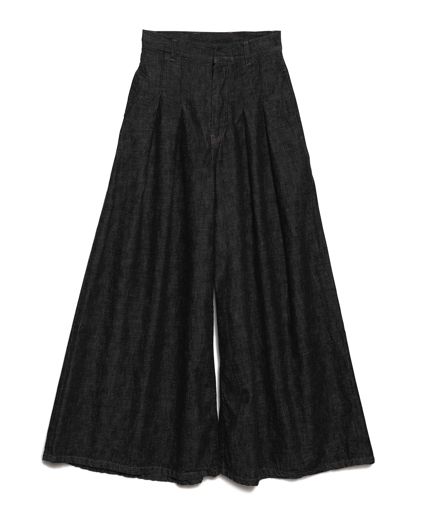 LIVINGTONE DOLK3 - Wide leg 送料無料 BLACK/01 サイズ:34,36,38 デニムパンツ レディース