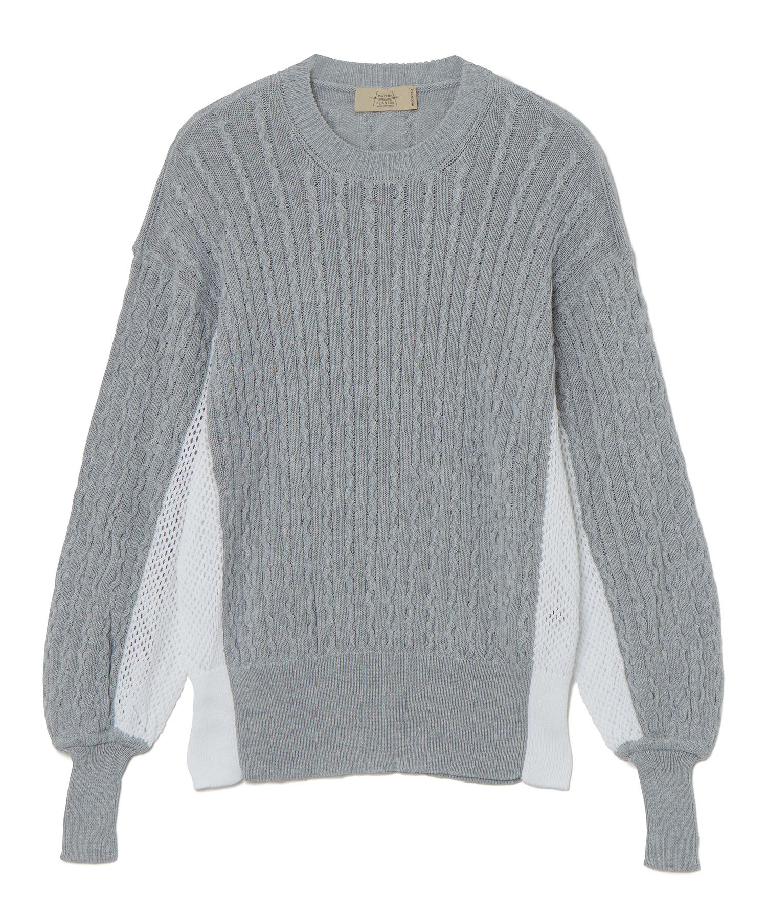 MAISON FLANEUR ニット GRAY/07 サイズ:02 ニット・セーター レディース