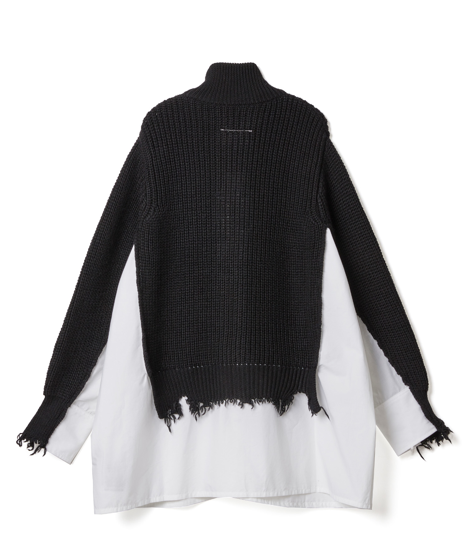 トップスメゾンマルジェラ　hybrid sweater with shirt