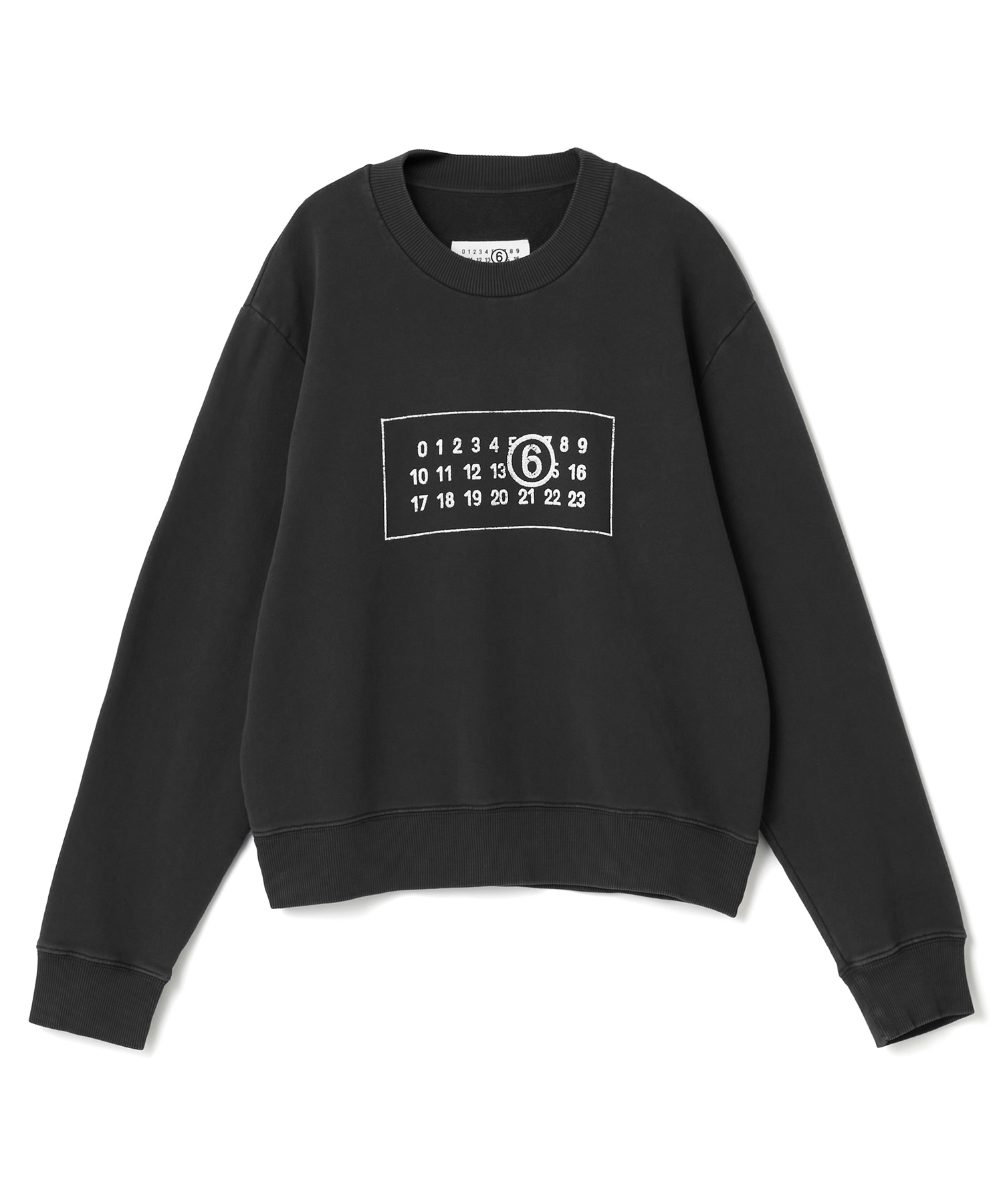 送料無料 MM6 Maison Margiela(エムエムシックス メゾンマルジェラ) COTTON JERSEY NUMERIC SWEATSHIRT クルーネックのスウェットシャツ。コットンジャー