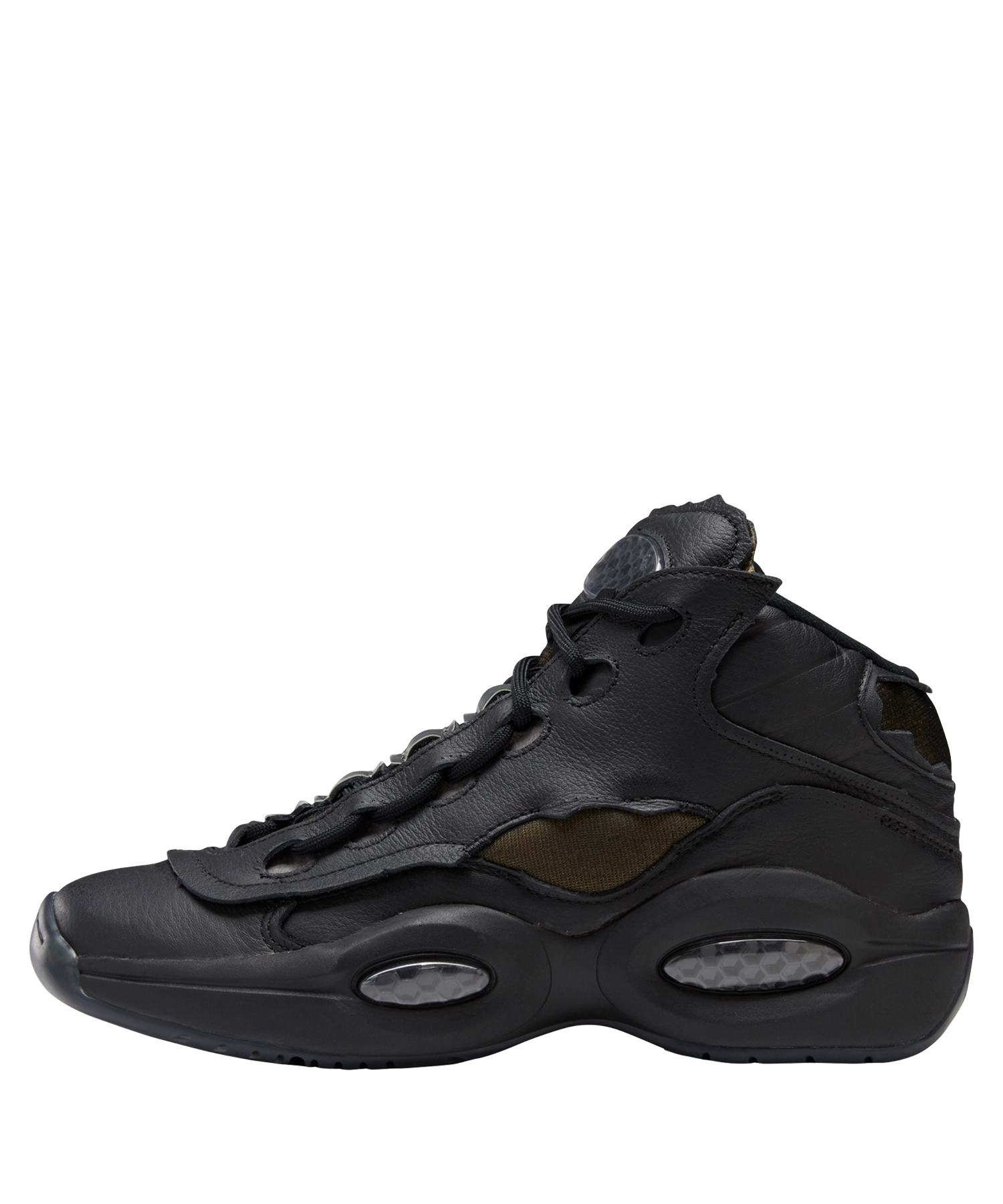 Maison Margiela (メゾン マルジェラ) Maison Margiela×Reebok PROJECT 0 Question Mid Memory Of［23.5～25.5cm］ 送料無料 BLACK/01 サイズ:04,05,06 スニーカー レディース