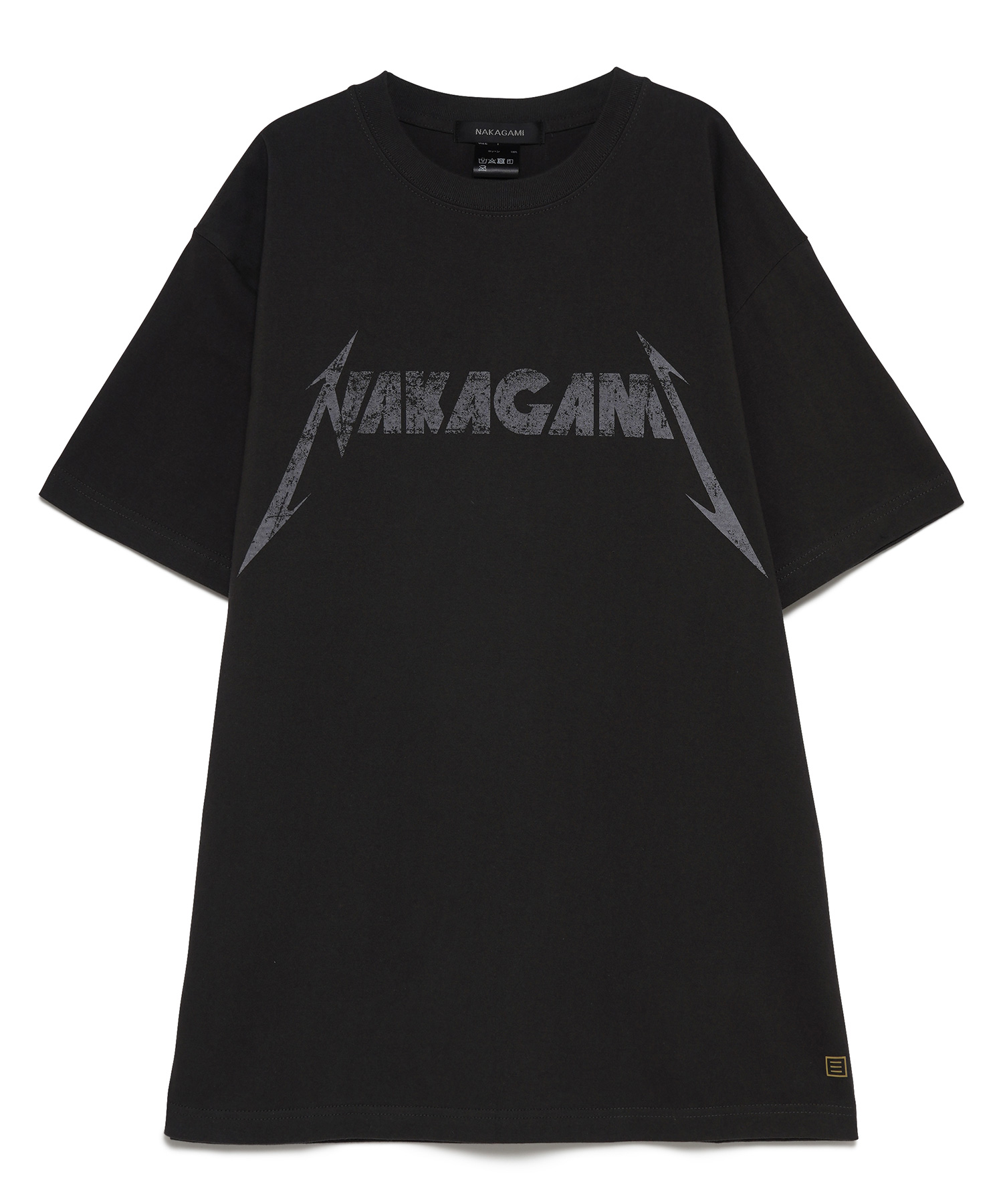 NAKAGAMI (ナカガミ) ロゴTシャツ BLACK/01 サイズ:0,01 Tシャツ・カットソー レディース