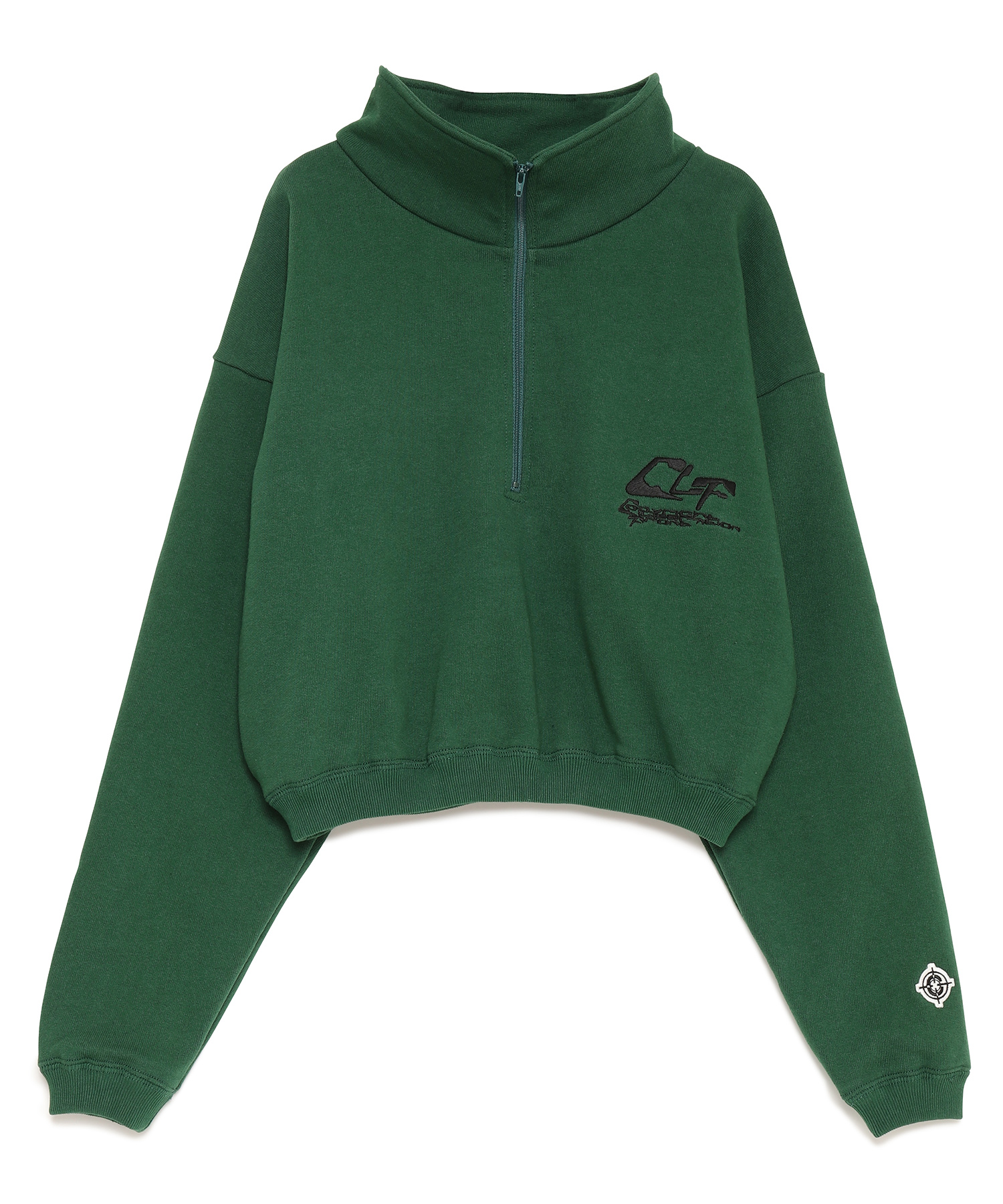 READYMADE (レディーメイド) HALF ZIP SWEAT GREEN/30 サイズ:S,M パーカー・スウェット レディース