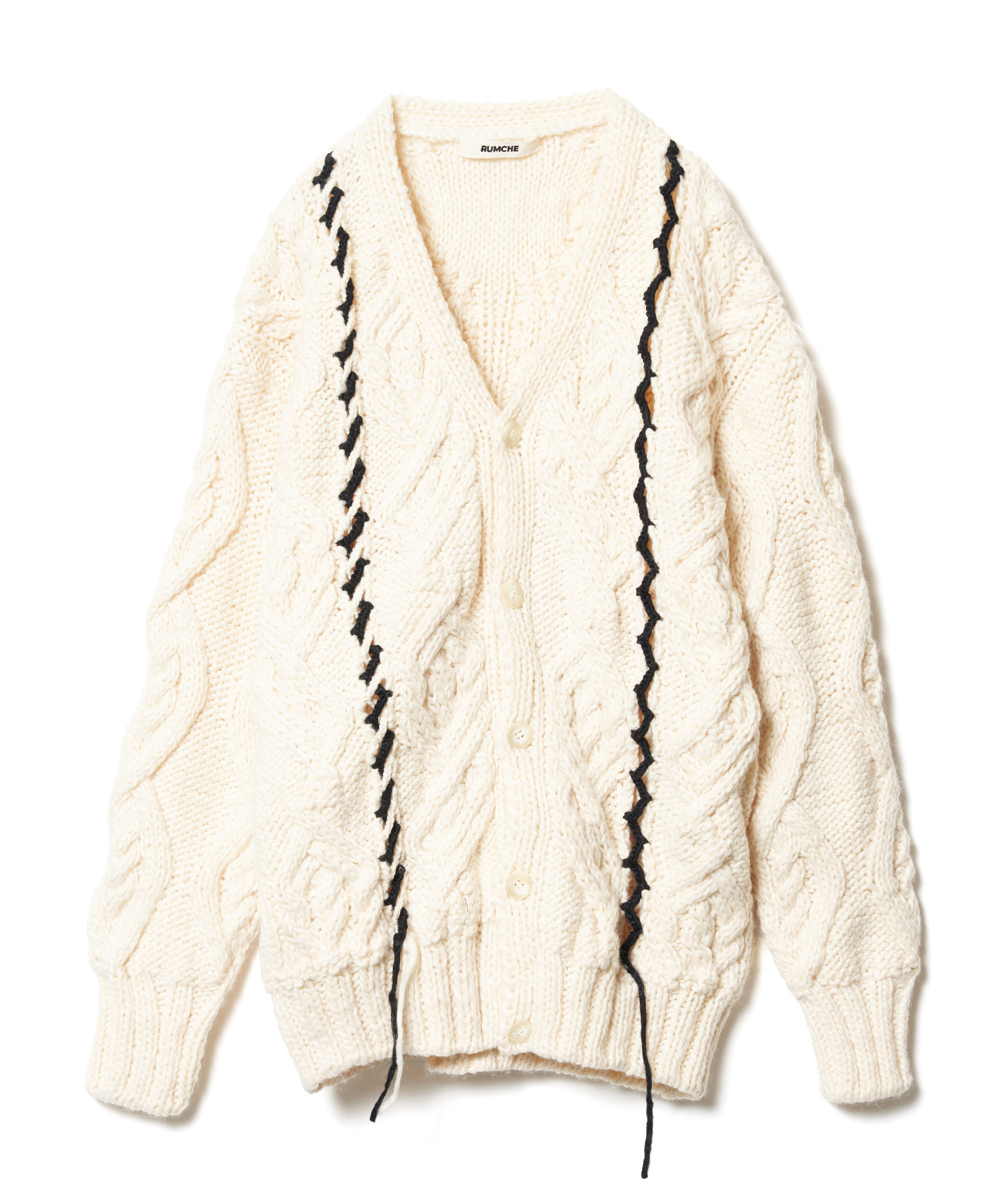 Deformtion Cable Knit Cardigan（RUMCHE）｜TATRAS CONCEPT STORE