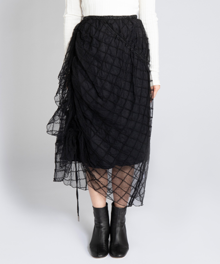 Tulle Shirring Skirt（RUMCHE）｜TATRAS CONCEPT STORE タトラス公式 ...