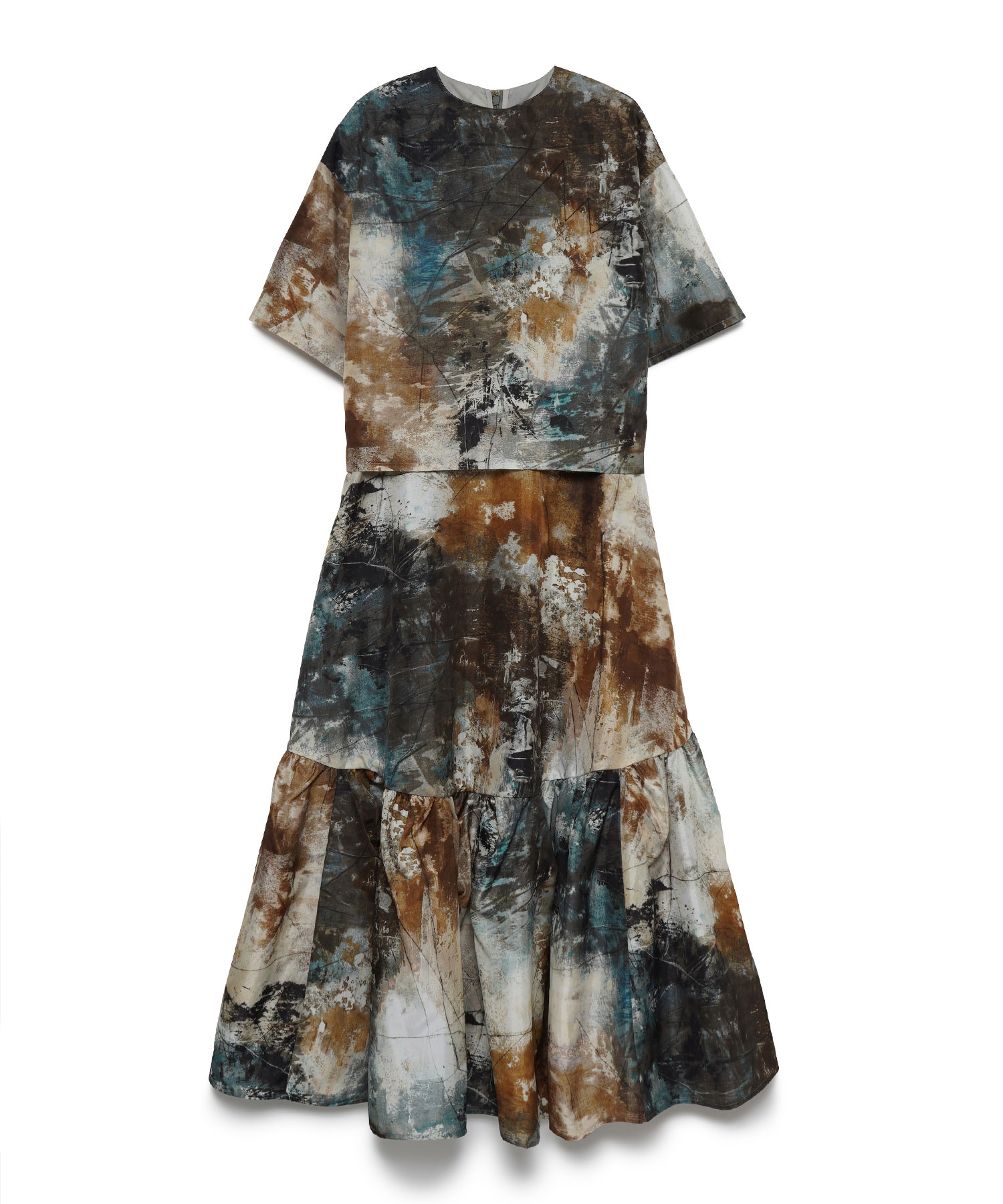 Mineral Print Gathered Dress（RUMCHE）｜TATRAS CONCEPT STORE タトラス公式通販サイト