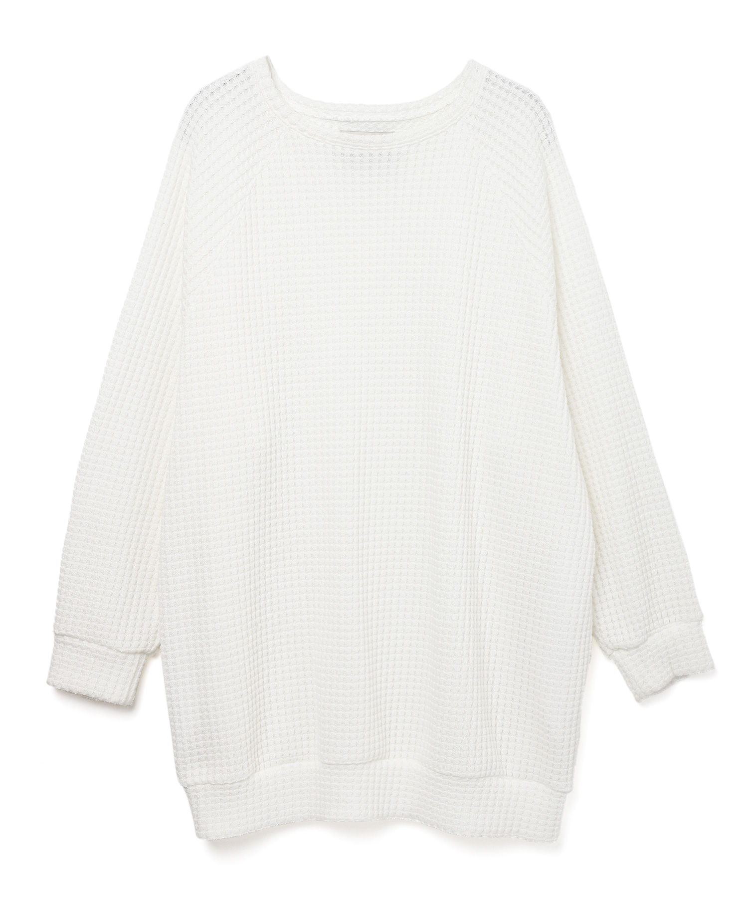 【公式】SEAGREEN (シーグリーン) BIG WAFFLE pullover WHITE/10 サイズ:01,02,03 ロングスリーブカットソー レディース