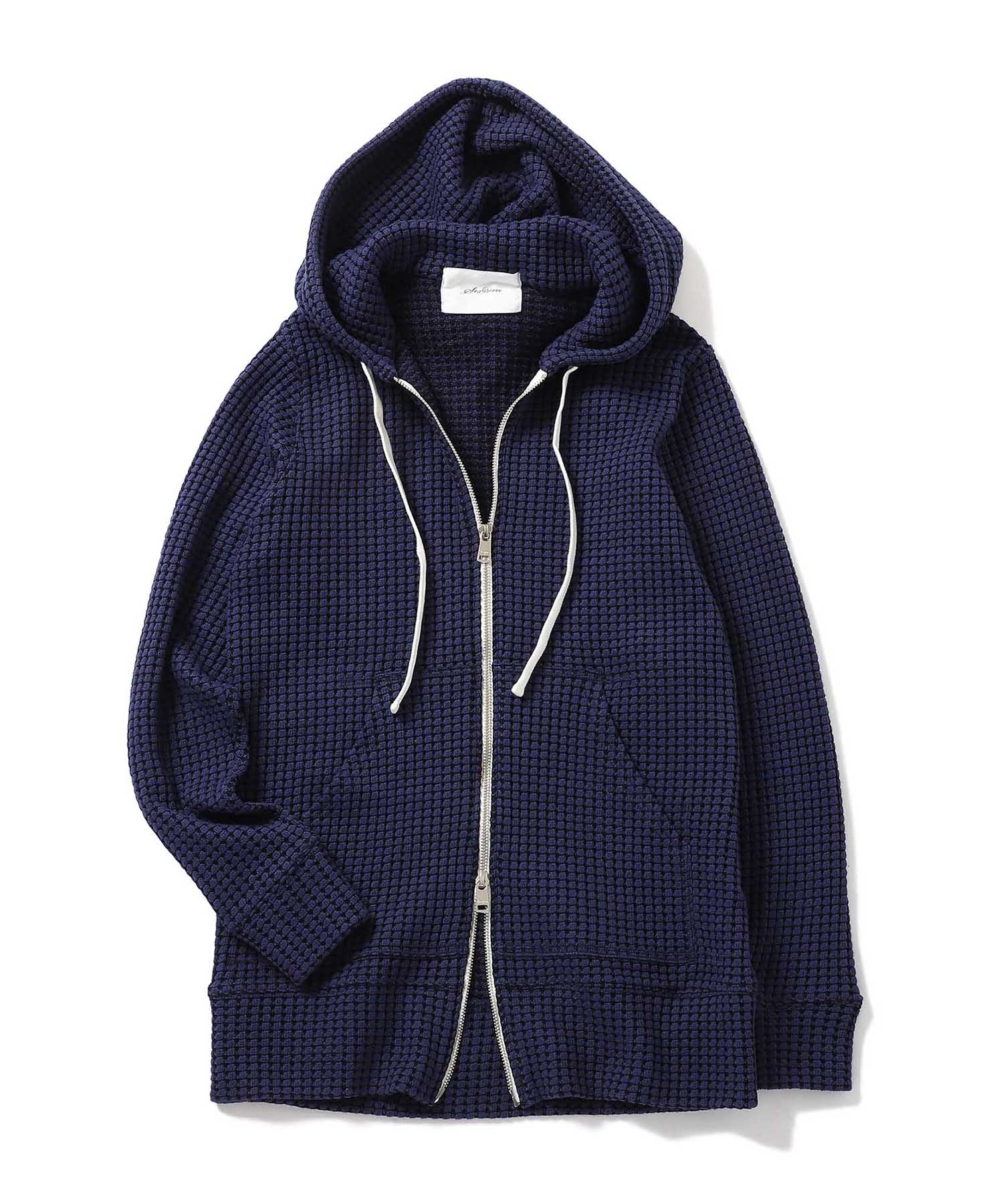 【公式】SEAGREEN (シーグリーン) ビッグワッフルロングパーカー CAVIANA[LADYS] NAVY/40 サイズ:01,02,03 パーカー・スウェット レディース