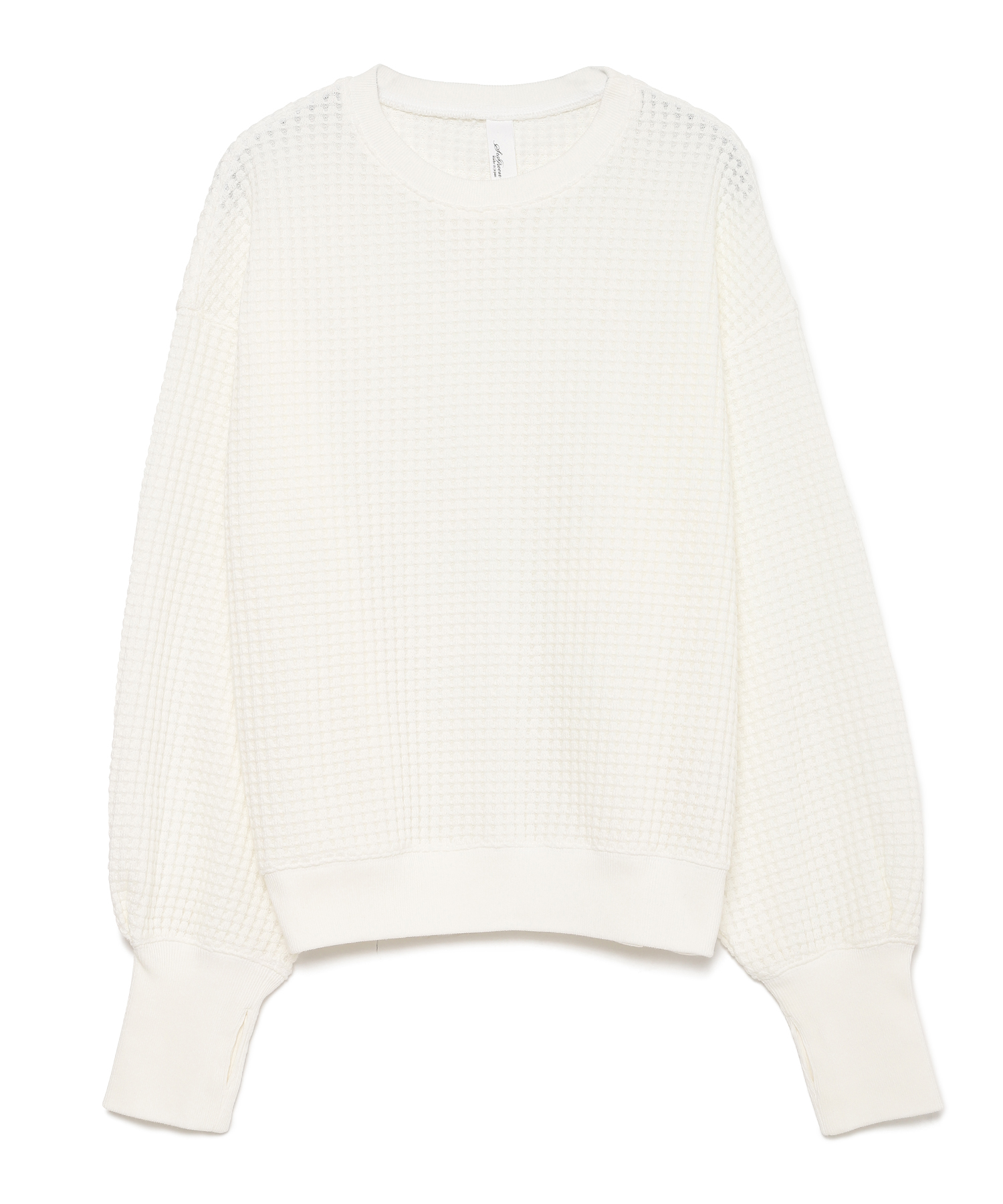 【公式】SEAGREEN (シーグリーン) BIG WAFFLE PULLOVER WHITE/10 サイズ:01,02 ロングスリーブカットソー レディース