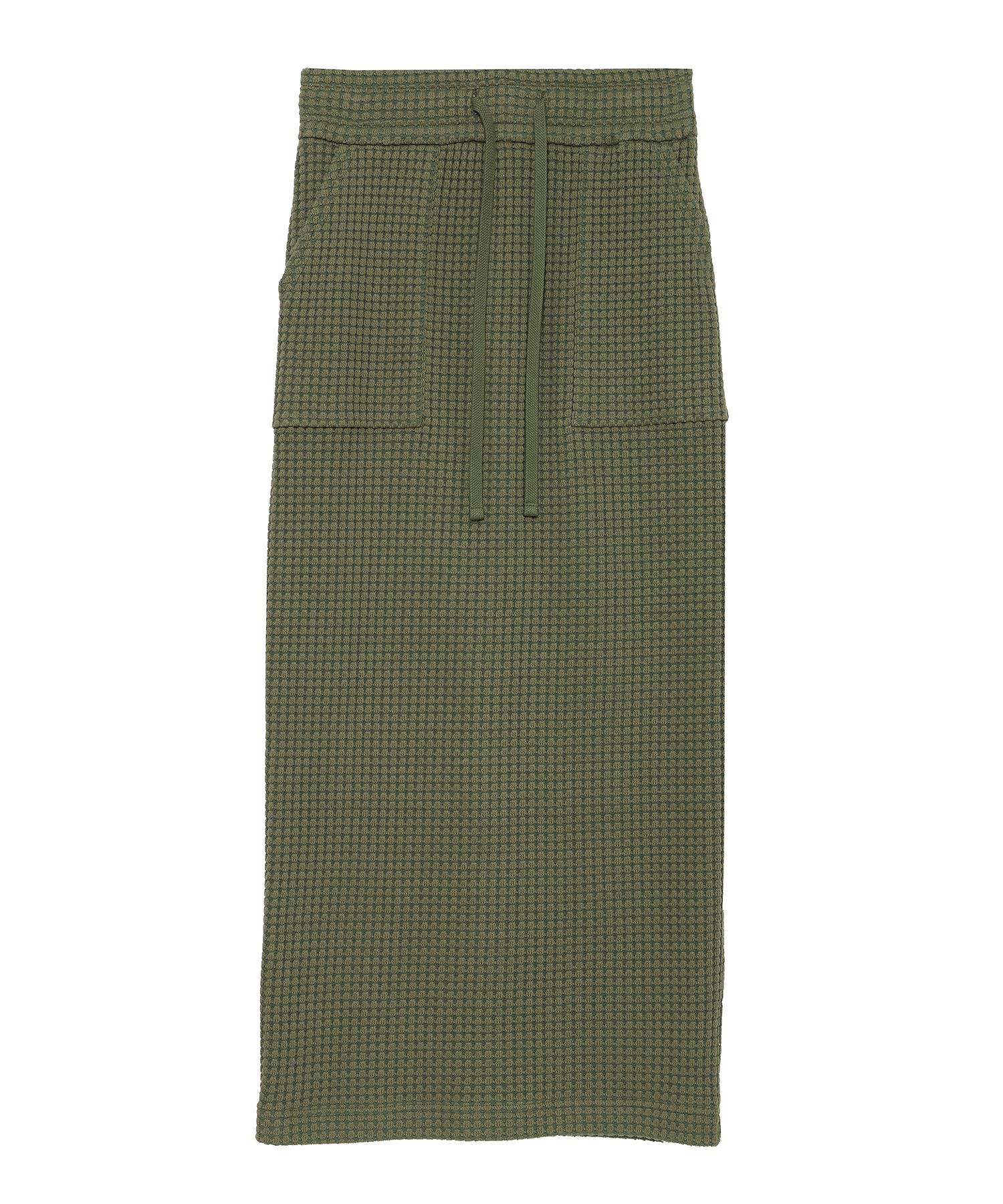 【公式】SEAGREEN (シーグリーン) BIG WAFFLE SKIRT KHAKI/35 サイズ:01,02 ロングスカート レディース