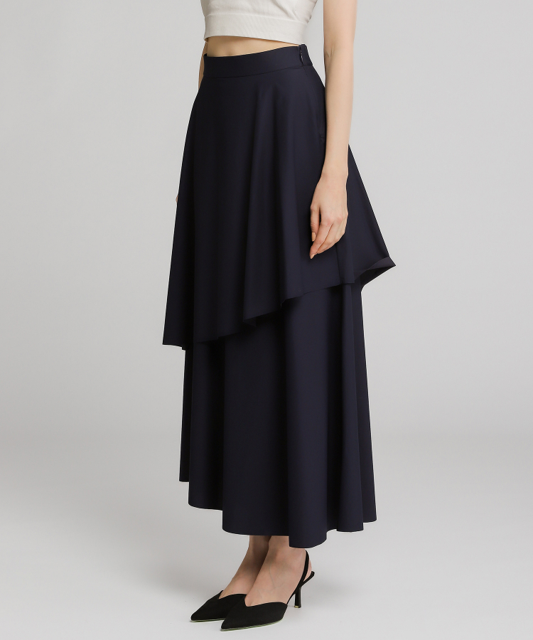 TATRAS Seagreen CUTOFF CUTSEW SKIRT ネイビー - ロングスカート