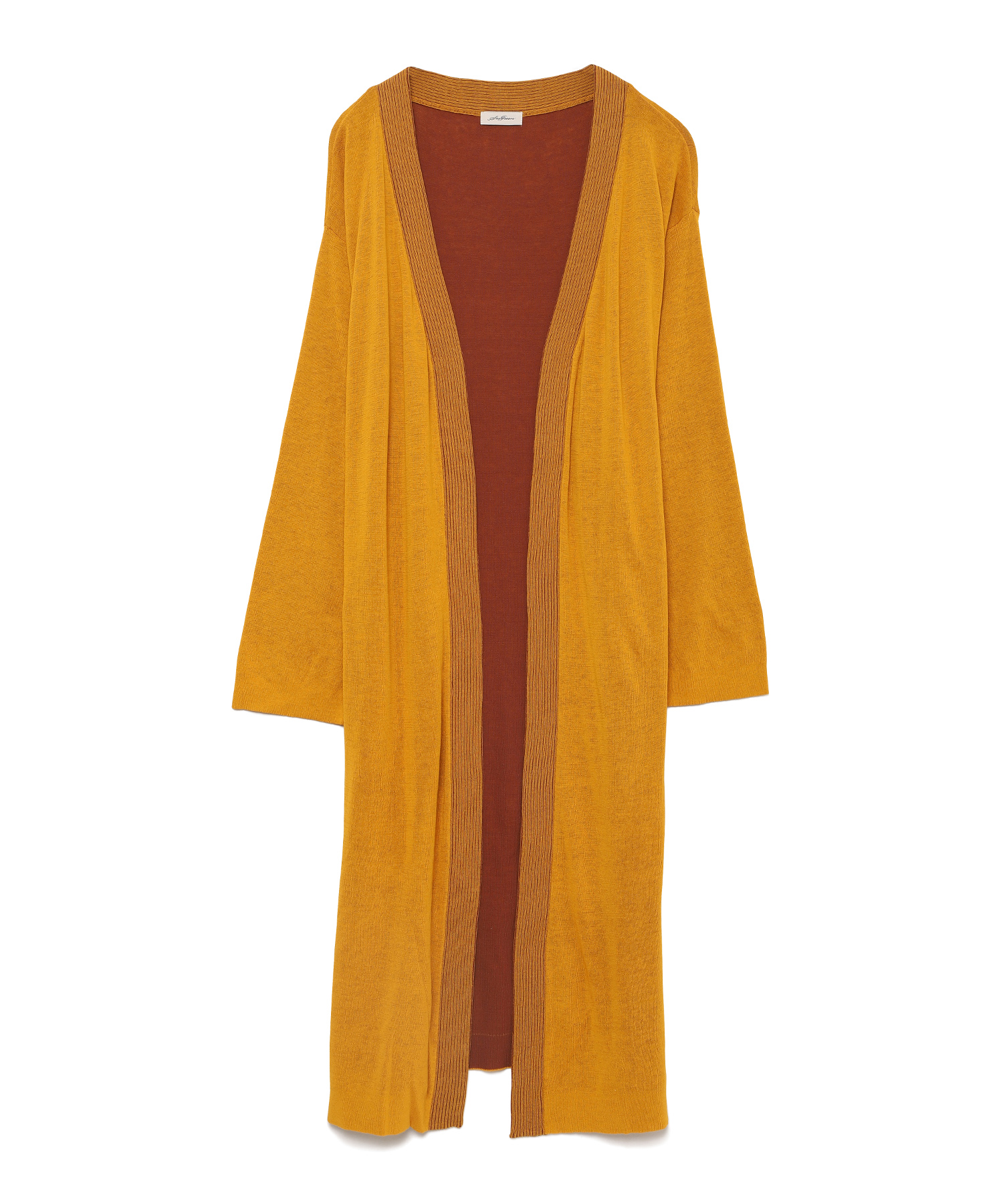 【公式】SEAGREEN (シーグリーン) SHEER KNIT CARDIGAN MUSTARD/83 サイズ:01,02 カーディガン レディース